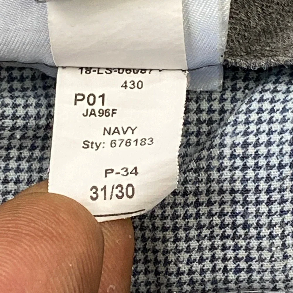 Banana Republic Dress Pants Mens 31x30 Navy Blue‎ Slim Fit Wool Blend 676183-00